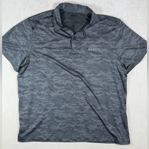 NOBULL XXL Stretch Performance Wicking Men's Charcoal Camo Polo Athletic Gym